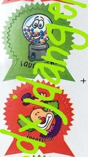 Teech-Um Sniff Sticker Strip: Bubblegum