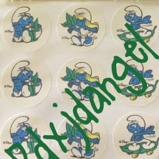 Smurf Matte Sniff Sticker Sheet MIP-Spearmint Rare Canada