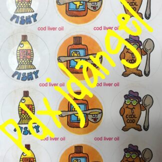 Vintage Paper Art Sniff Sticker Sheet-Cod Liver Oil