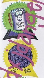 Teech-Um Sniff Sticker Strip: Grape