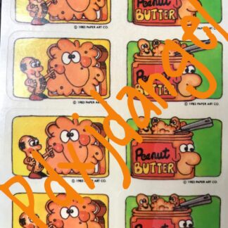 Vintage Paper Art Sniff Sticker Sheet-Peanut Butter