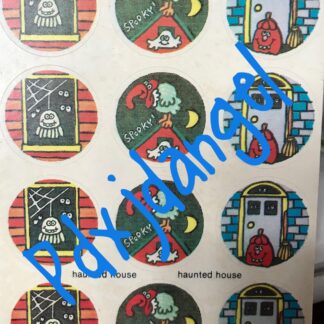 Vintage Paper Art Sniff Sticker Sheet-Haunted House