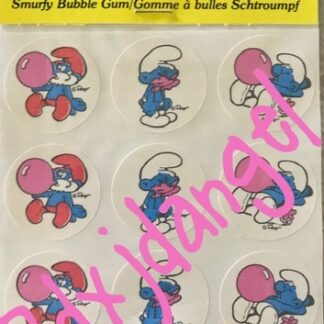 Smurf Matte Sniff Sticker Sheet MIP-Bubblegum Rare Canada