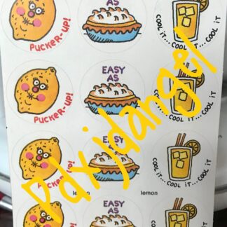 Vintage Paper Art Sniff Sticker Sheet-Lemon