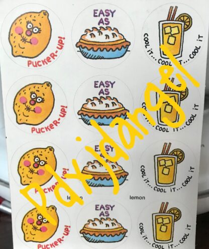 Vintage Paper Art Sniff Sticker Sheet-Lemon
