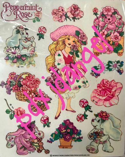Forget Me Not Sniff Sticker Sheet:  Peppermint Rose
