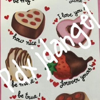 Vintage Mello Smello Sniff Sticker Sheet: Chocolate