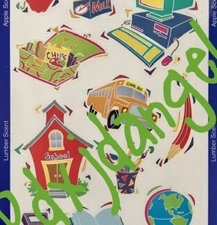 Vintage Mello Smello Sniff Sticker Sheet: Apple Lumber Leather