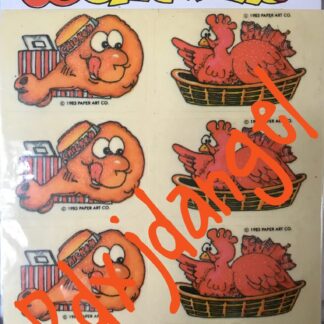 Vintage Paper Art Sniff Sticker Package:  Chicken