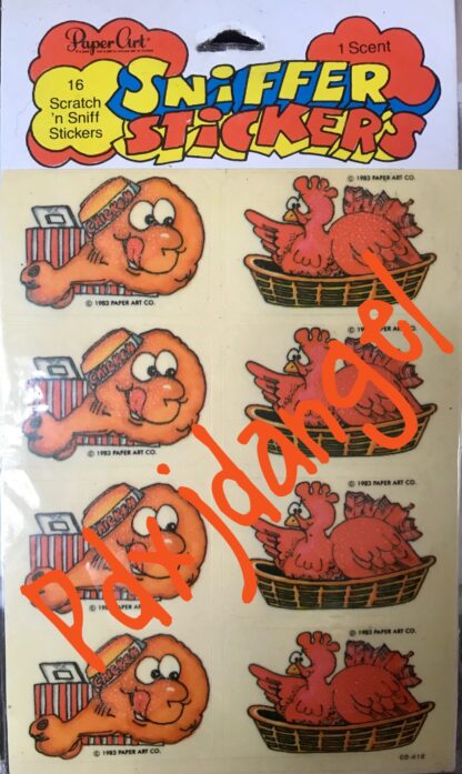 Vintage Paper Art Sniff Sticker Package:  Chicken