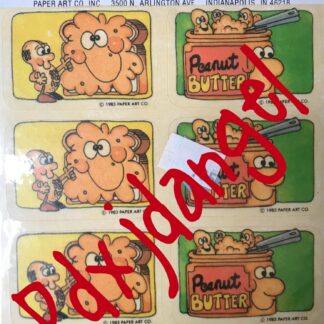 Vintage Paper Art Sniff Sticker Package:  Peanut Butter