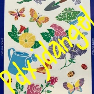 Vintage Mello Smello Sniff Sticker Sheet: Lilac Petunia Rose