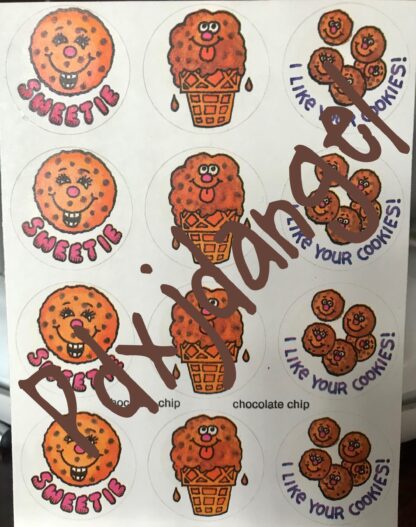 Vintage Paper Art Sniff Sticker Sheet-Chocolate Chip