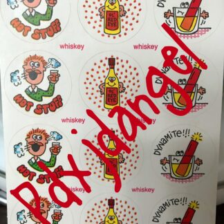 Vintage Paper Art Sniff Sticker Sheet-Whiskey