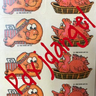 Vintage Paper Art Sniff Sticker Sheet-Chicken