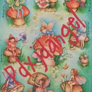 Hallmark Sniff Sticker Sheet:  Fairies Mushroom