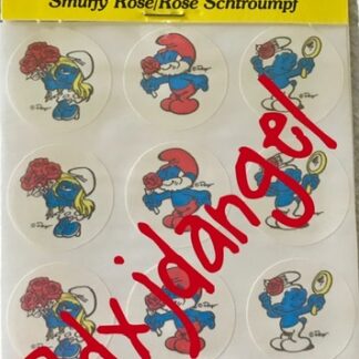 Smurf Matte Sniff Sticker Sheet MIP-Rose Rare Canada
