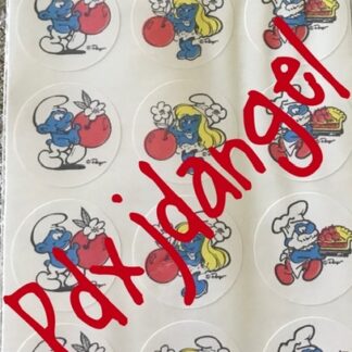 Smurf Matte Sniff Sticker Sheet MIP-Cherry Rare Canada