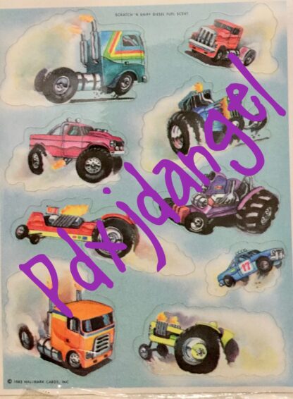 Hallmark Sniff Sticker Sheet:  Truck Fuel