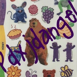Vintage Mello Smello Sniff Sticker Sheet: Fruit Honey Flowers Jim Henson