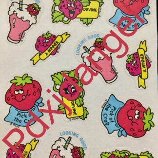 Trend Matte Sniff Sticker Sheet:  Strawberry Diecut