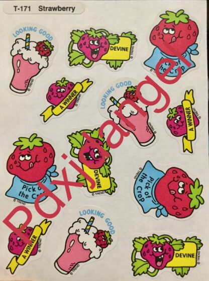 Trend Matte Sniff Sticker Sheet:  Strawberry Diecut