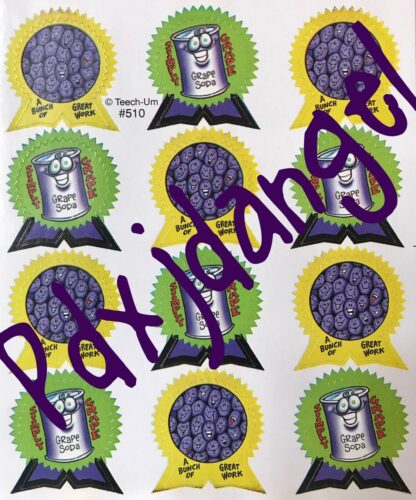 Teech-Um Sniff Sticker Sheet: Grape