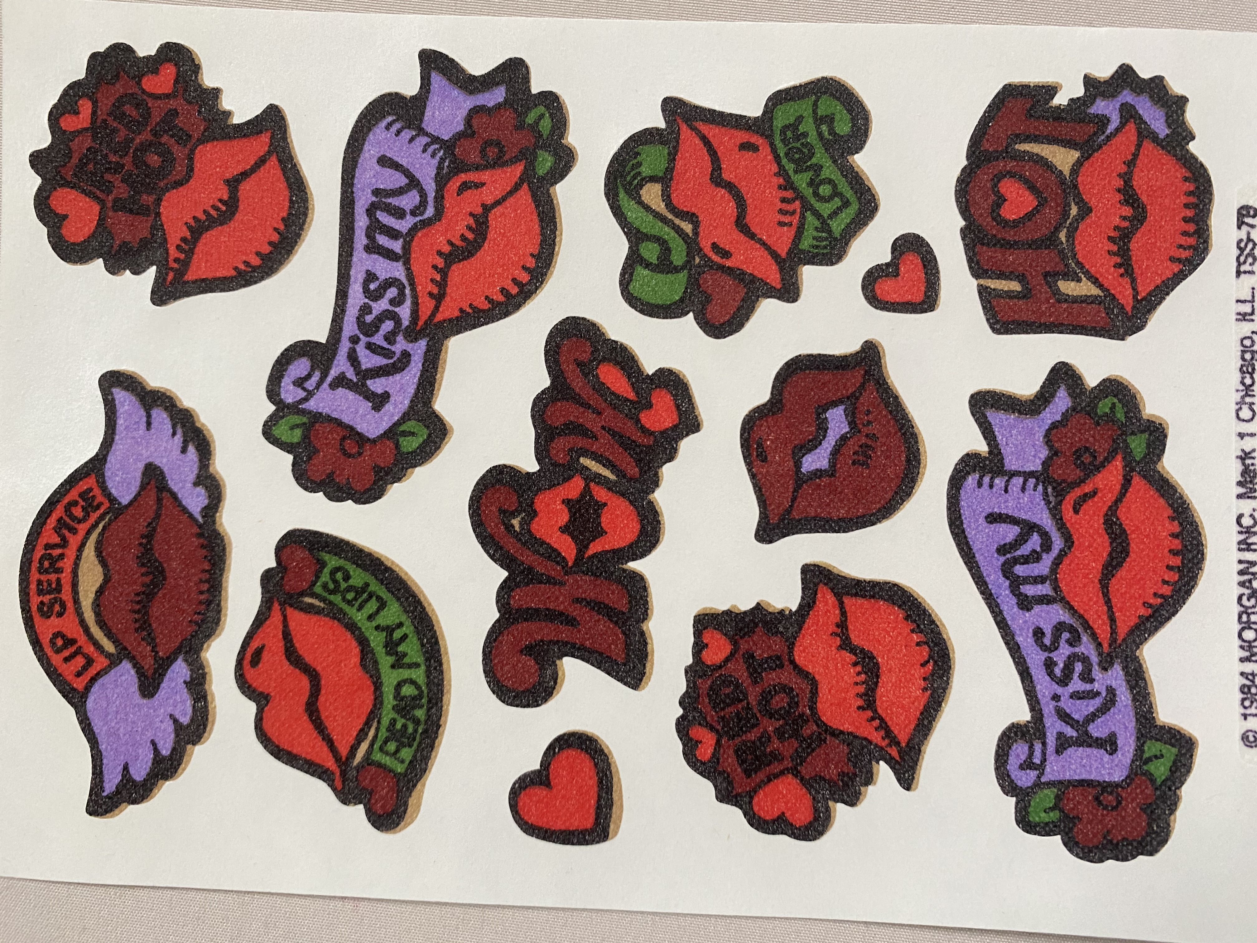 Mark 1 Matte Sniff Sticker Sheet: Kiss Me/Lips