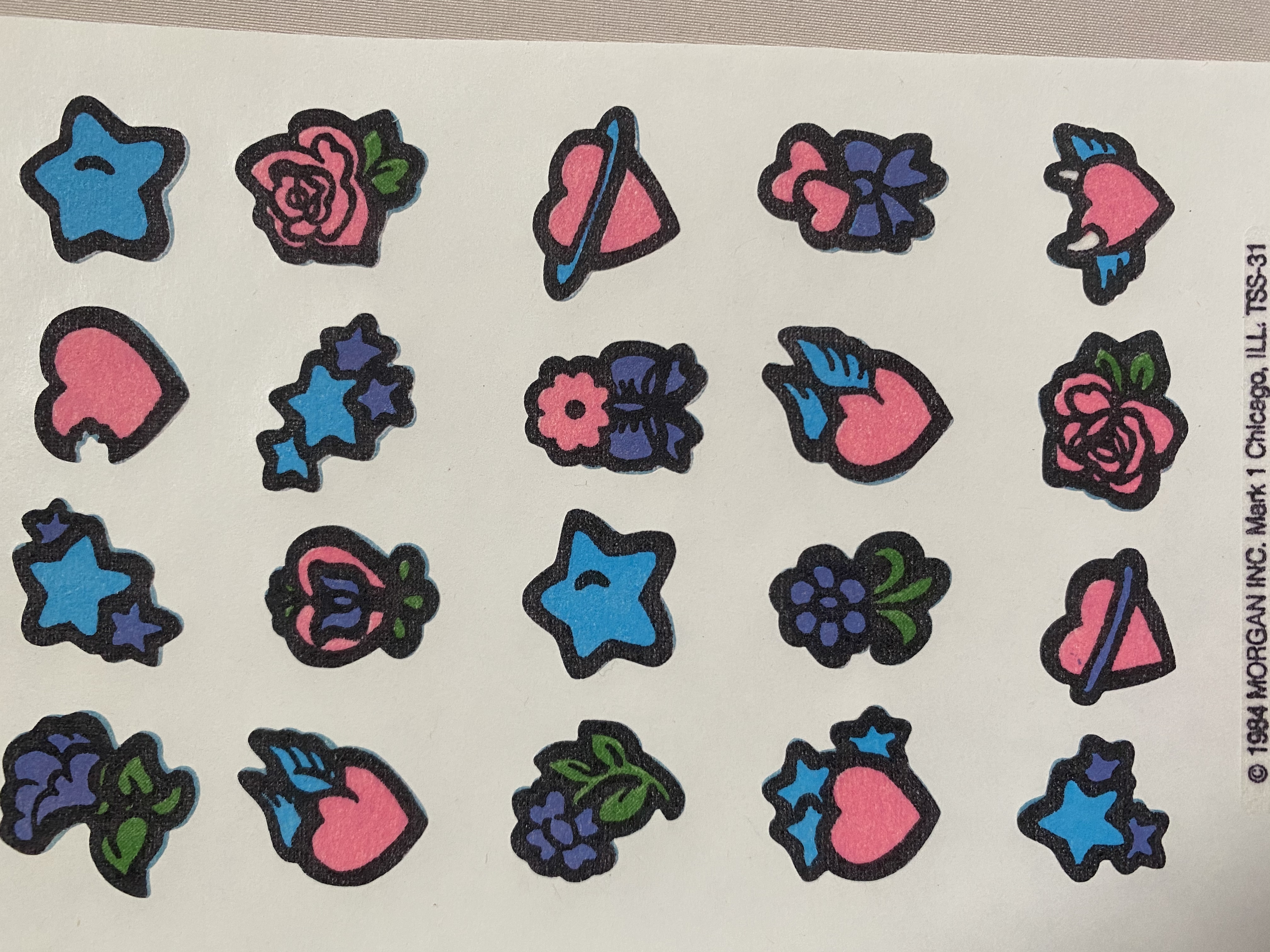 Mark 1 Matte Sniff Sticker Sheet: Mini Hearts/Flowers