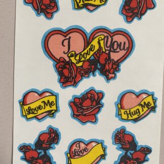 Mark 1 Matte Sniff Sticker Sheet: Love You/Roses