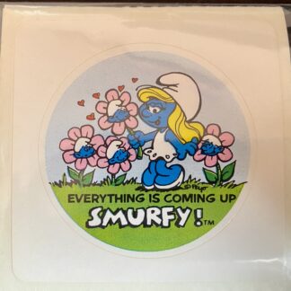 Vintage Sticker: Smurfs "Smurfy!"