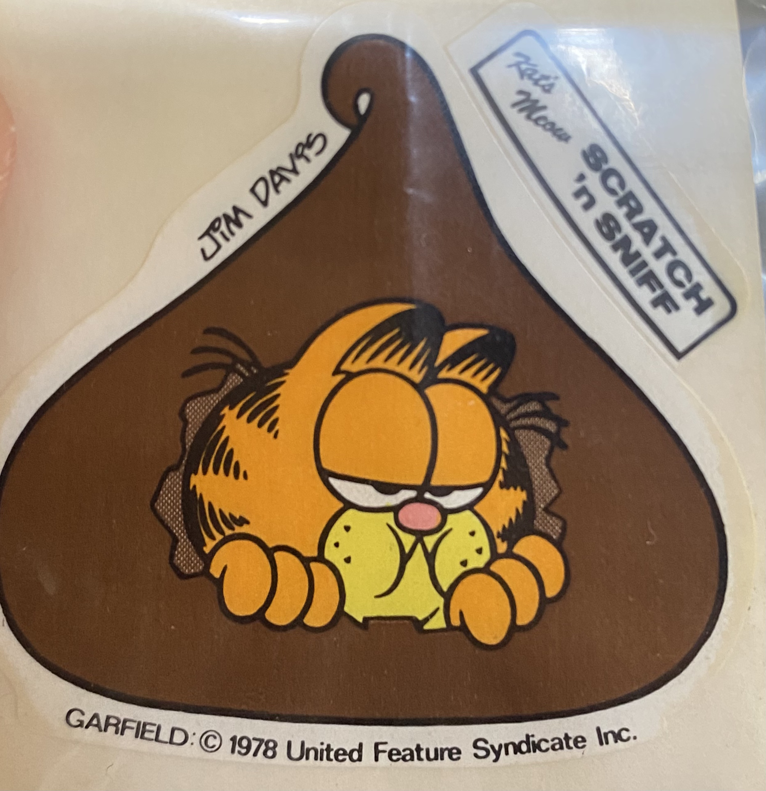 Garfield Sniff Sticker-Chocolate