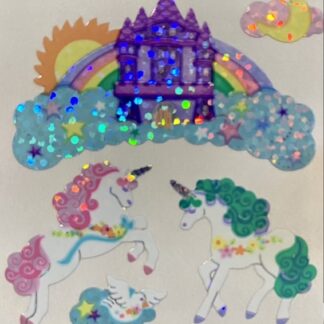 Vintage Sandylion (Logo): Prism Unicorns Castle
