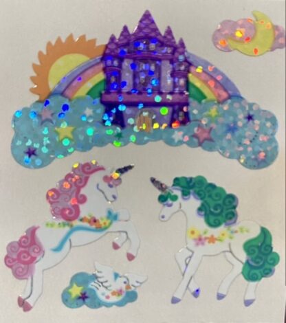 Vintage Sandylion (Logo): Prism Unicorns Castle