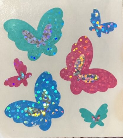 Vintage Sandylion (Logo): Pastel Prism Butterflies