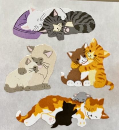Vintage Sandylion (Logo): Cuddling Cats 2