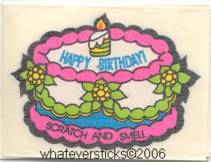 Mello Smello Matte Sniff Sticker-Birthday Cake, S1