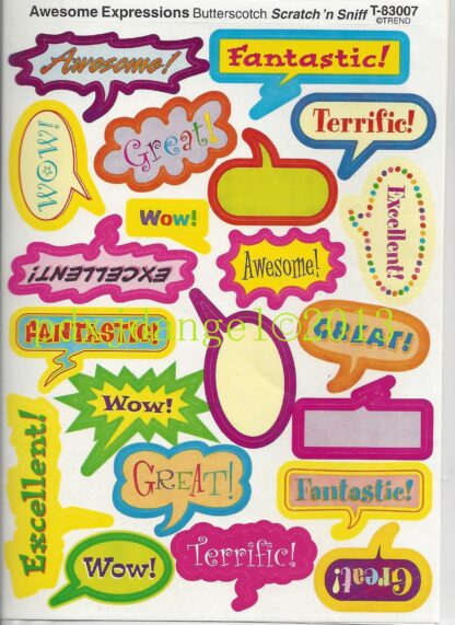 Trend Glossy Sniff Sticker Sheet-Diecut (Butterscotch)