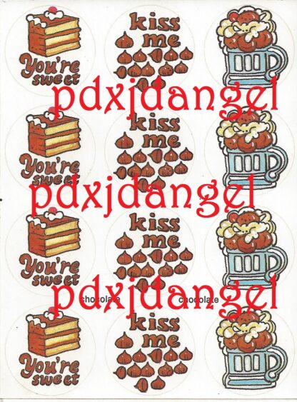 Vintage Paper Art Sniff Sticker Sheet-Chocolate