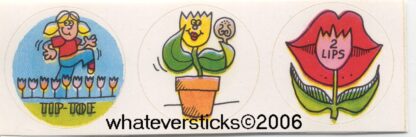 Vintage Paper Art Sniff Sticker Strip-Tulip
